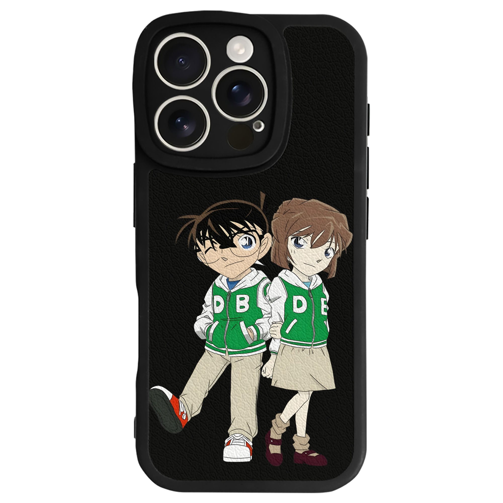 （画像用） 名探偵コナン 江戸川 コナン Detective Conan Conan Edogawa 【iPhone 16シリーズ対応】シリコンスマホケース（レザー調） 材質：シリコン